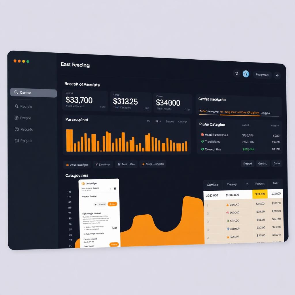 ReceiptRx intelligent receipt categorization dashboard
